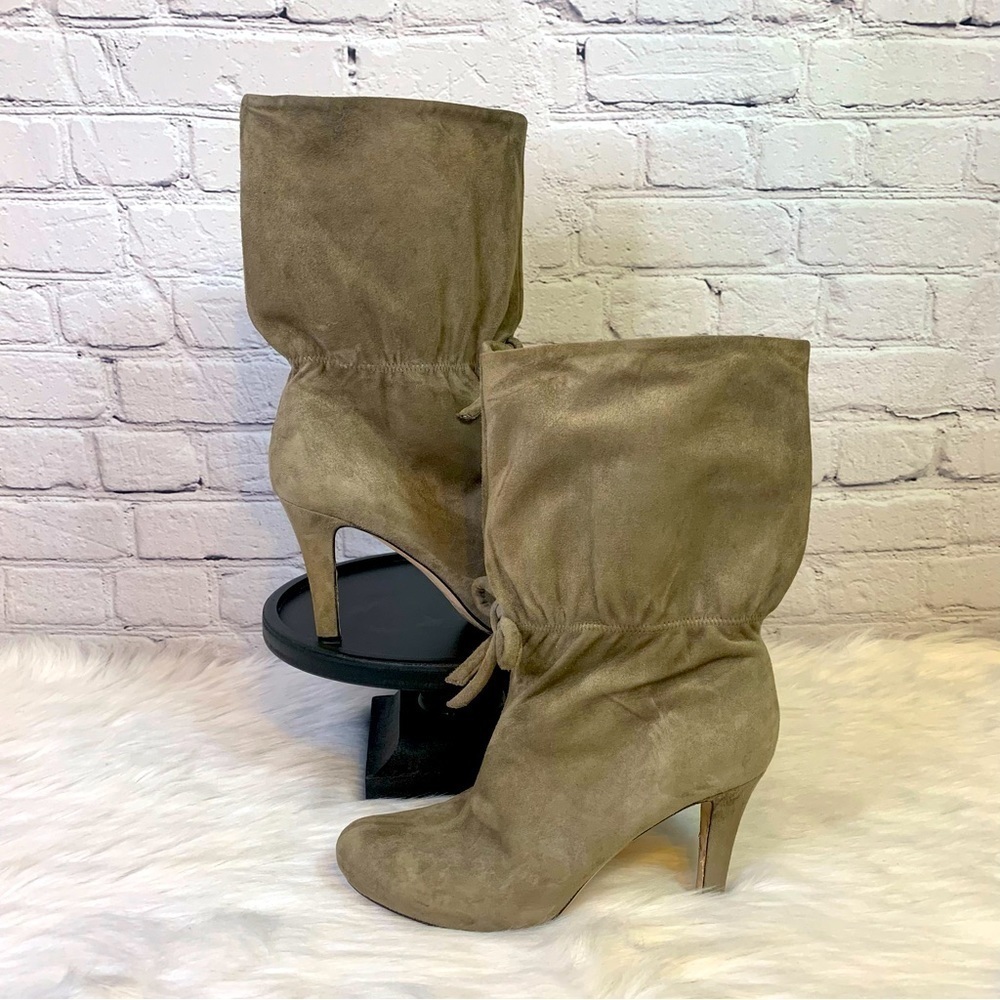 🤍 Kate Spade Taupe High Heel Suede Boots || Size 7.5